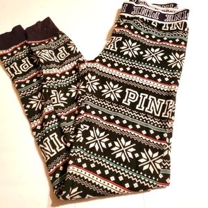 PINK VICTORIA'S SECRET Thermal winter,  holiday,  Christmas pajama pants XS